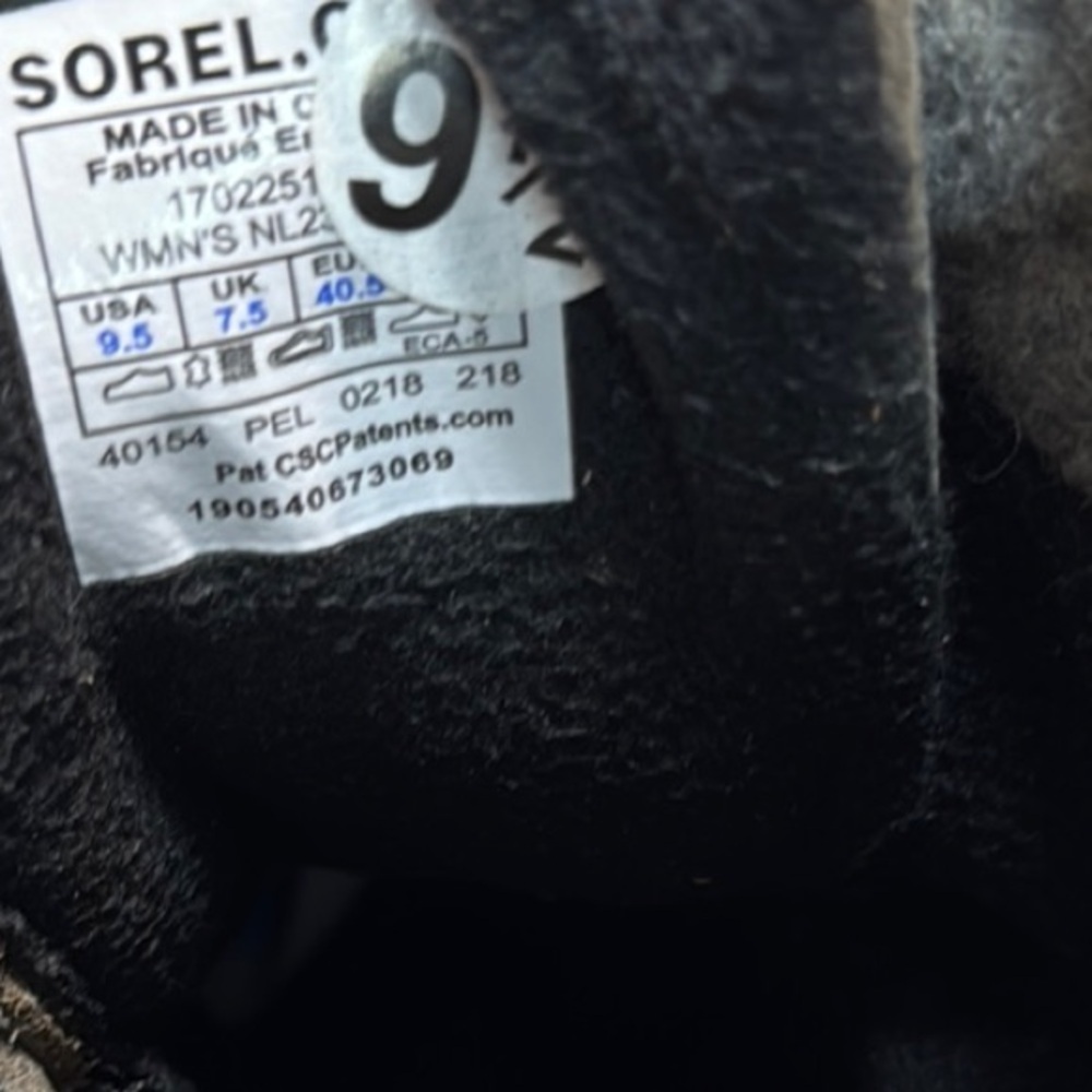 Sorel Gray and Black Winter Boots woman’s 9.5 (s23) - Picture 7 of 7